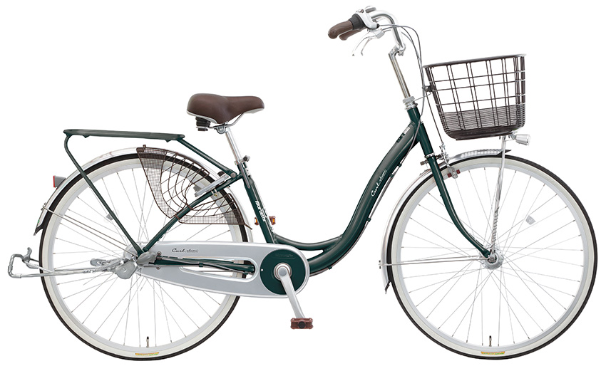 組み立て品 24インチ自転車 丸石自転車 緑×白 ママチャリ 試乗のみ 